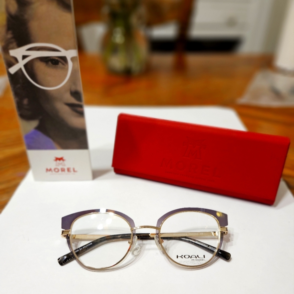 Morel Koali eyeglass frame style 20028K size 48-21-135 color GD09 gold/gray